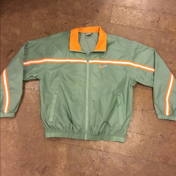 green and orange nike jacket